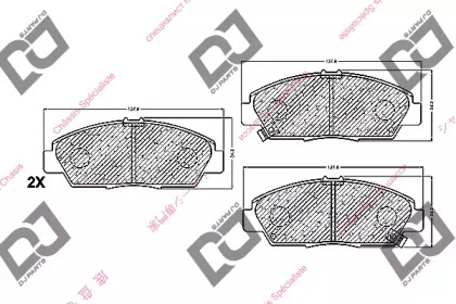 Комплект тормозных колодок DJ PARTS BP1224